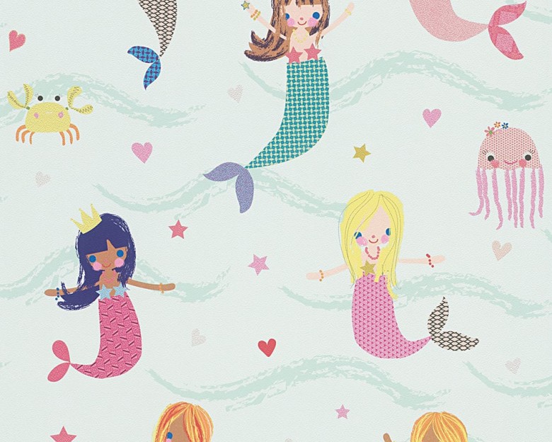 Meerjungfrauen Kinderwelt - A.S. Creation Papier-Tapete