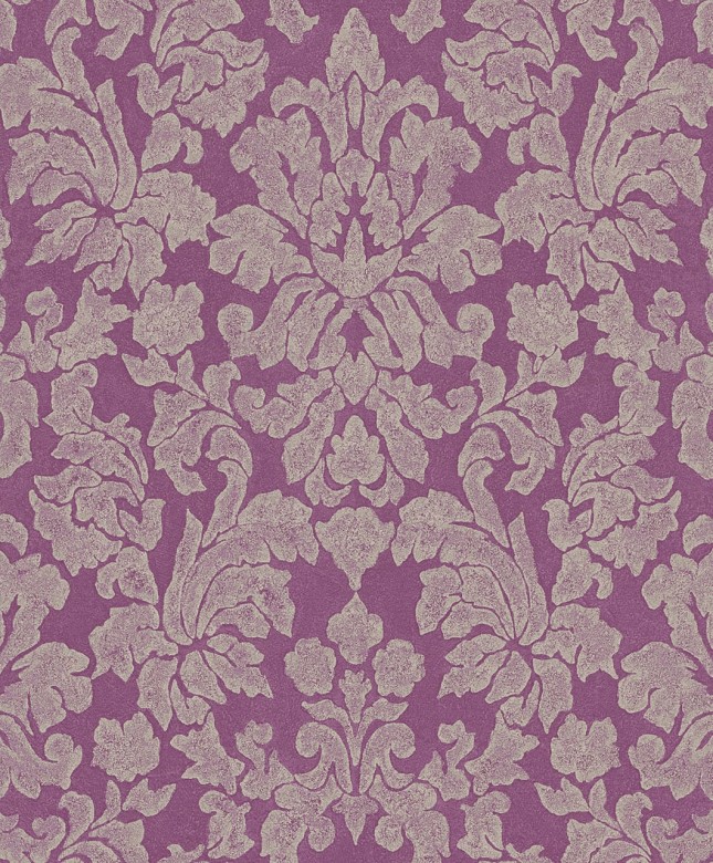 Tapete Barock Violett   - Rasch Vlies - Floralprint
