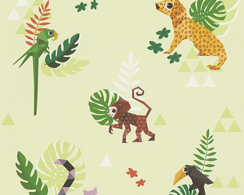 Dschungel Kinderwelt - A.S. Creation Papier-Tapete