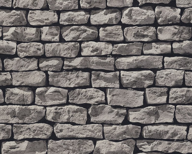 Stone Wall Grey Steinoptik- A.S. Creation Vlies -Tapete