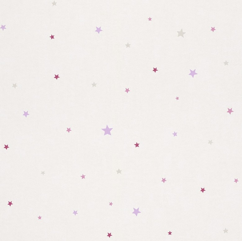 Sternchen rosa Kindertapeten - Rasch Papiertapete