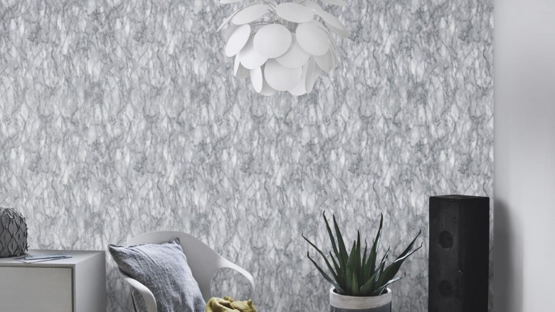 Marmor Dunkelgrau - Rasch Vlies-Tapete Steinoptik