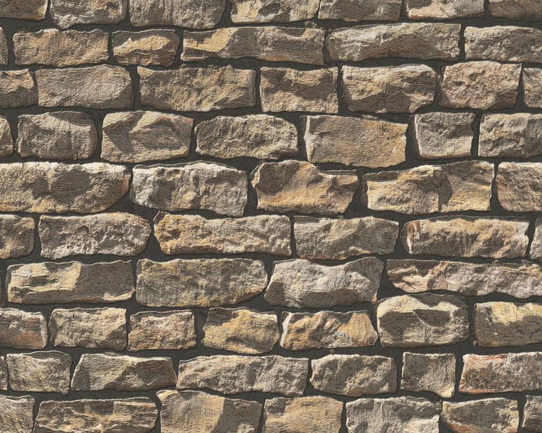 Stone Wall Brown Steinoptik- A.S. Creation Vlies -Tapete