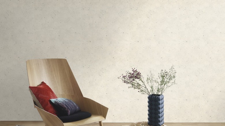 Gips Creme- Rasch Vlies-Tapete Steinoptik
