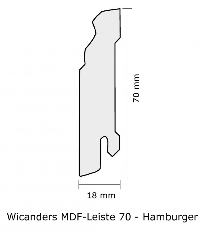 Wicanders MDF-Leiste 70 Sockelleiste_Hamburger
