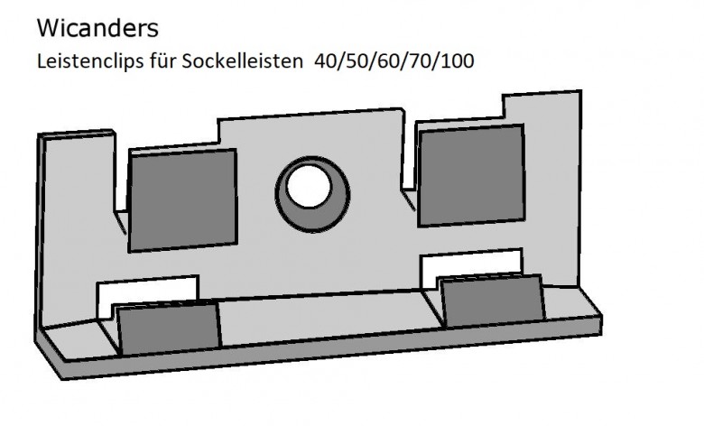 Wicanders Befestigungsclips für Sockelleisten (12 Stck./Paket)
