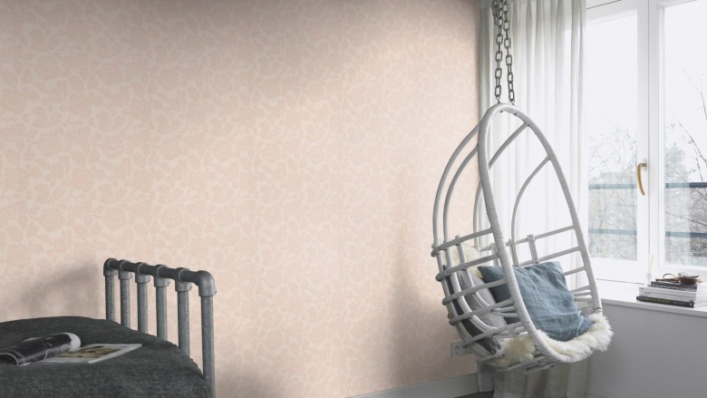 Tapete Barock Rosa   - Rasch Vlies - Floralprint